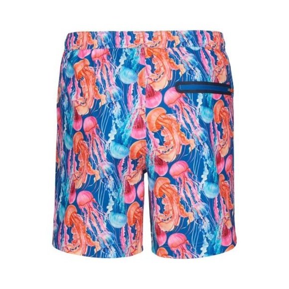 NWOT Swims Bari Jellyfish Swim Shorts Men's Medium Blue Elastic Drawstring Waist - Picture 4 of 14